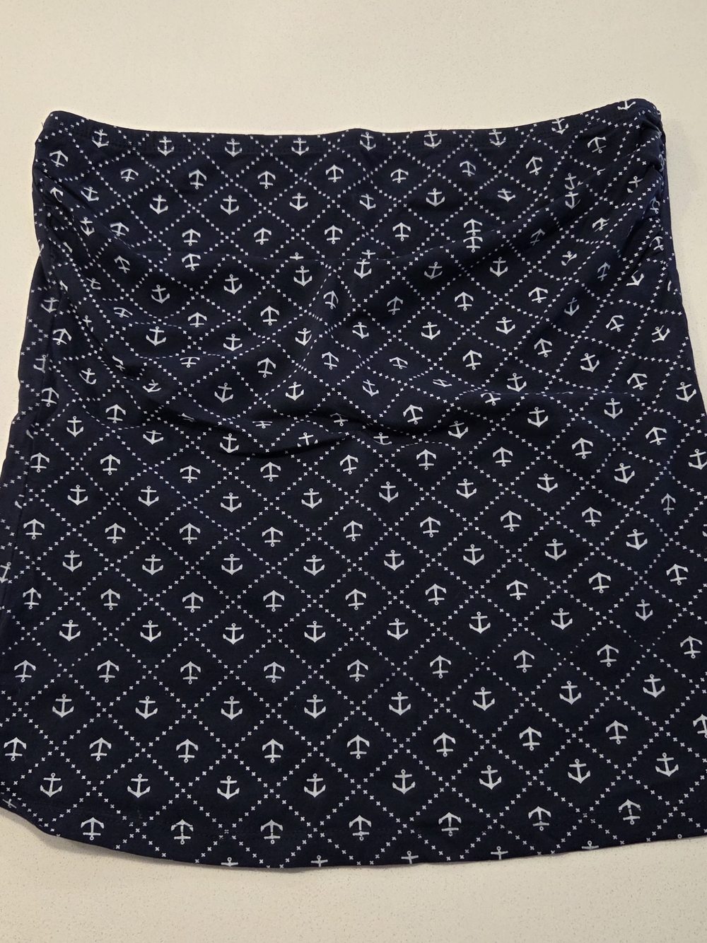 Navy Anchor Print Mini Skirt - Women